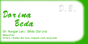 dorina beda business card
