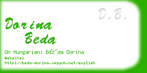 dorina beda business card